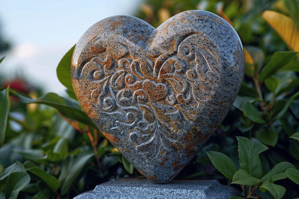Quel est le prix d’une plaque funéraire en coeur granit ?